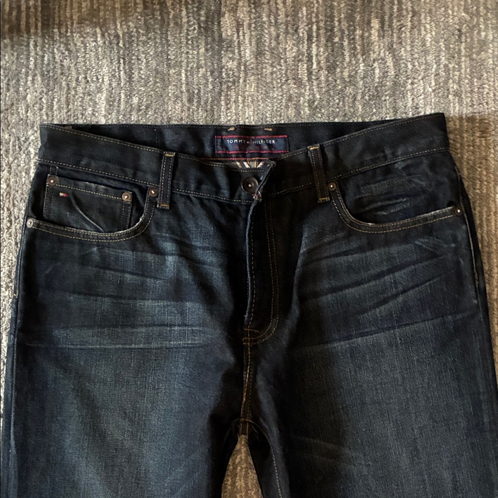 Men's Tommy Hilfiger Dark Blue Jeans, 34 x 32 - Picture 2 of 9